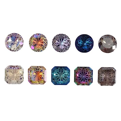 ERINGOGO 10Stücke Kristall Nagelstuds Nail Art Dekorationen DIY Maniküre Schmuck Zufälliger Stil Glitzernde Nagelkunst Deko Für Kreative Maniküren Und Nail Art Projekte von ERINGOGO