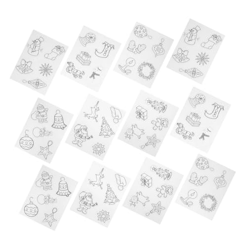 ERINGOGO 12 Blatt Weihnachtsschrumpffolie Weihnachtsschmuck Weihnachtsornament-kit Wärmeschrumpfbares Papier Schrumpfmaterial Schrumpffolienpapiere Schenken Zu Weihnachten Weiß Bops von ERINGOGO