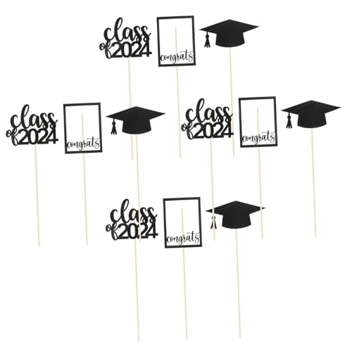 ERINGOGO Kuchenspieße Zum Schulabschluss Kuchendekoration Vasenstäbchen Kuchendekorationszubehör Für Die Dekoration Von Schulabschlussfeiern von ERINGOGO