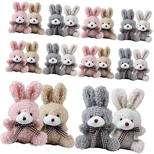 ERINGOGO 12st Hase Schlüsselanhänger Plüschtier Kaninchen Mini-plüschhasen Holzige Puppe Plüschpuppe Kleine Kuscheltiere Hasenplüschmasse Tierischer Plüsch Pp Baumwolle von ERINGOGO