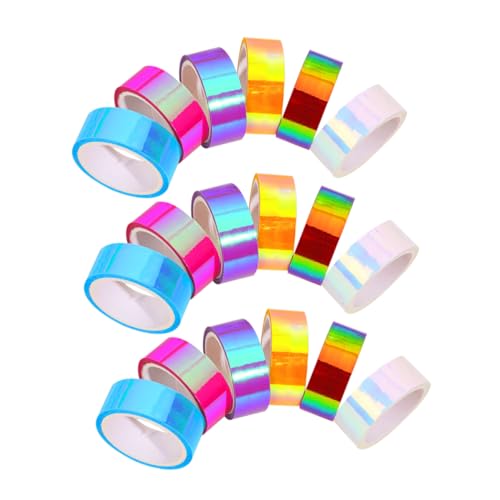 ERINGOGO 18 Stk Farbverlaufsband farbiges klebeband wasserfestes klebeband Regenbogen Klebeband Bastel Tape klebriges Papierband dekoratives Washi-Tape Kinderband breites Klebeband PVC von ERINGOGO