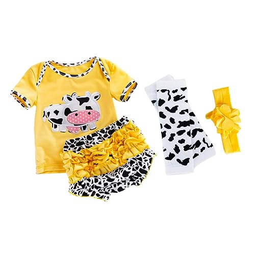 ERINGOGO 1Satz Puppen Kleidung für Teiliges Outfit mit Kuh Design Kurze Ärmel Shirt und Shorts für Puppen Sichere für Süßes ERINGOGO 1Satz Puppen Kleidung für Teiliges Outfit mit Kuh Design Kurze Ärmel Shirt und Shorts für Puppen Sichere für Süßes von ERINGOGO