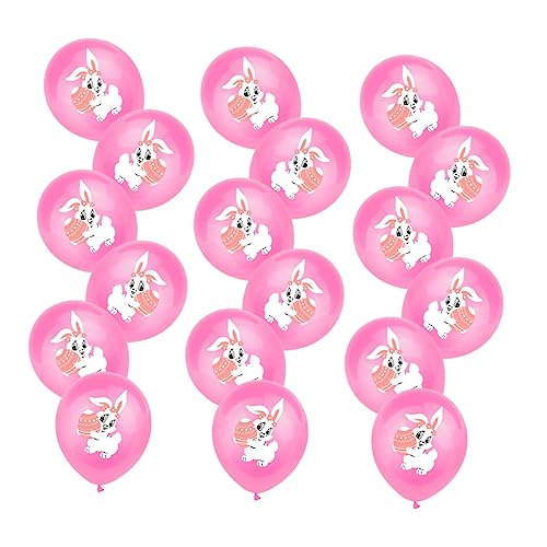 ERINGOGO 20 Stück Kaninchen Latex Ballon Rosa Ballon Girlande Set Neon Konfetti Inflator Luftballons Dekoration Ballon Dekorationen Party Zubehör Emulsion von ERINGOGO