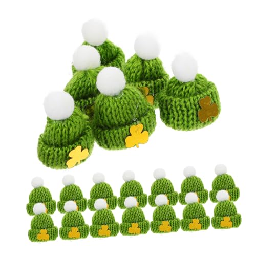 ERINGOGO 20 Stück Mini-strickhüte, Kleine Hüte, St. Patrick Mini-hüte, Puppenhüte, Miniatur-hüte, DIY-strickhüte von ERINGOGO