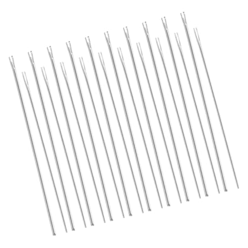 ERINGOGO 20St Haartransplantationswerkzeug für Puppen Puppenhaar Implantation Set Puppen Haar Wurzel Werkzeug DIY Puppenhaare Stricknadeln für Puppen Puppenhandnadeln Metall Silver von ERINGOGO