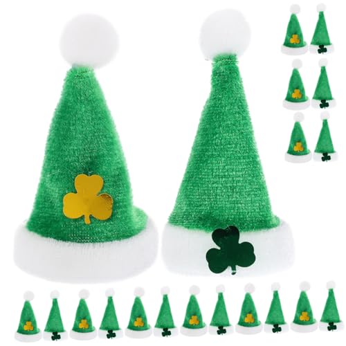 ERINGOGO 20St Mini-Pom-Pom-Mütze Kleeblatt-Minihüte Mini-Plüsch-Zwergmütze Miniaturhut doll accessories puppen accessoires weihnachtsmütze kleider kleiner Puppenhut Hüte für Heimwerker von ERINGOGO