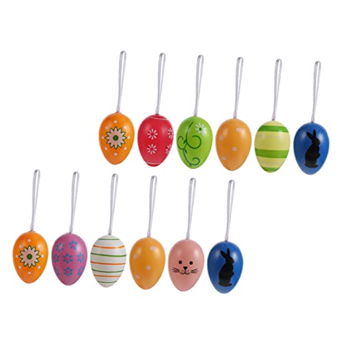 ERINGOGO 20St Osterfarbe easter eggs easter egg decoration Ostereier Dekoration Ostereier färben DIY Ostereier gefälschte Eier Ostereier zum Aufhängen handgemachte bunte eier Plastik von ERINGOGO