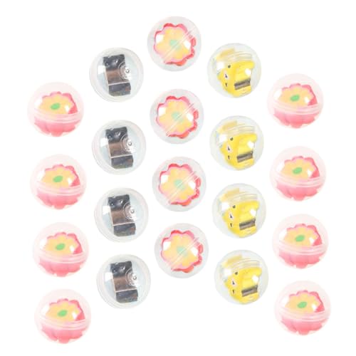 ERINGOGO 20st Gacha-Ball Spielzeug Cartoon-bleistiftanhänger Runde Kapseln Kinderkapseln, Großpackung Kawaii-anhänger Für Kinder Nachfüllbare Kapselkugel Kleine Chamrs-behälter Plastik von ERINGOGO