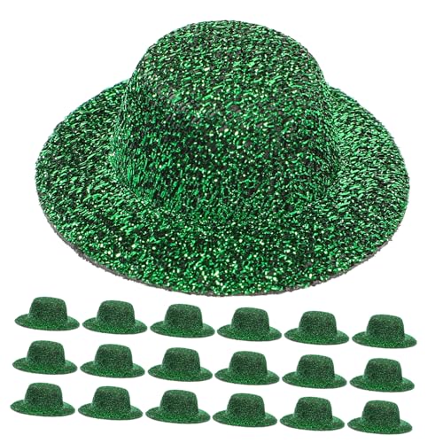 ERINGOGO 20st Mini-jazzhut Mini-Zylinder Mini-Hut Miniaturhüte Zum Basteln Miniaturhut Geburtstagsmützen Für Kleiner Partyhut Mini-Sachen Dark Green Feiner Farbiger Stoff von ERINGOGO