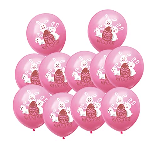 ERINGOGO 20st Osterzubehör Hasenballon Luftballons Für Kinderpartys Hase Ballon Folienballons Aufblasbarer Ballon Ballons Mit Kaninchendruck Kaninchendekorationen Für Zu Hause Blase Rosa von ERINGOGO