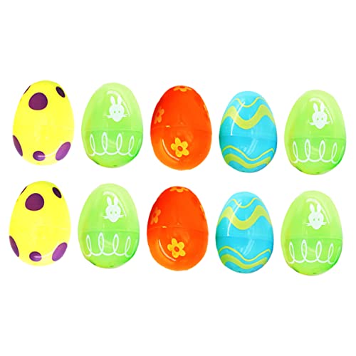 ERINGOGO 24St offenes Ei Große Eier Dekorationen Ornamente Füllstoff Bausätze ostereier easter egg decoration dekorative Eierschale simuliertes Eierspielzeug Plastik Colorful von ERINGOGO