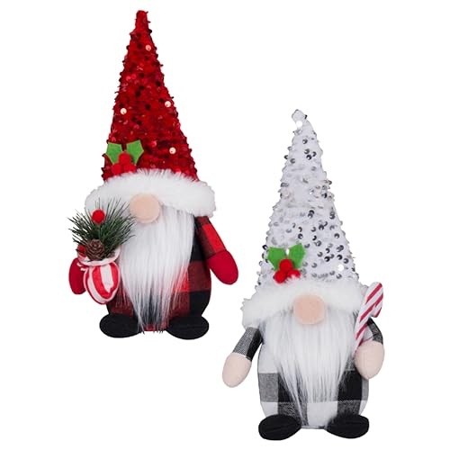 ERINGOGO 2st Garten Weihnachtszwerg Julfest Puppen GNOME Puppe Dekore Ausgestopfte Wichteldekorationen Weihnachtsdekoration Drinnen Weihnachtszwergpuppe Weihnachtsdekorationen Figur Stoff von ERINGOGO