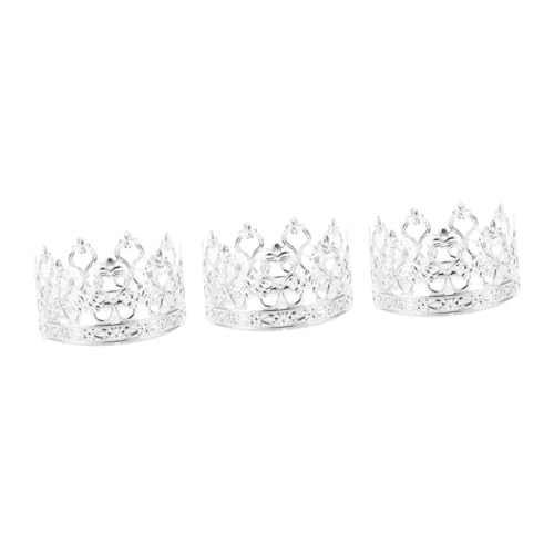 ERINGOGO 3 Stück Krone Kuchen Dekorieren Die Krone Goldendoodle Ornament Geburtstag Kuchen Dekorationen Prinzessin Krone Prinzessin Cupcake Topper Krone Kuchen Topper Krone Silber von ERINGOGO