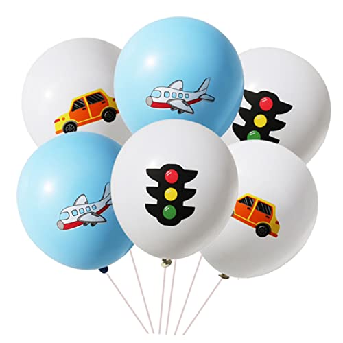 ERINGOGO 30 Stück Ballons Auto Ballons Dekoration Folienballons beige Luftballons LED-Ballonlichter Schwarzgoldenes Luftballon-Girlanden-Set fröhliche Autoballons Partyballons Latexballons von ERINGOGO