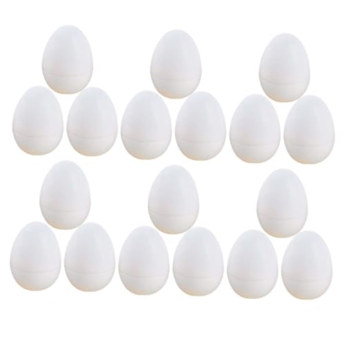 ERINGOGO 30St Ostereier Eierkocher Hühner Eierpfanne teigroller ostern easter eggs easter egg decoration koszyczki wielkanocne egg hunt künstliche Eier Partygeschenke Plastik Weiß von ERINGOGO