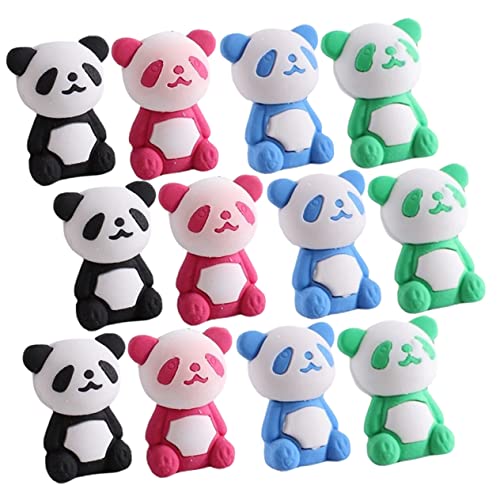 ERINGOGO 36 Stück Panda Radiergummi Hase Radiergummi Mini -Tierrotler erasers for für panda kuscheltier Radiergummis für Schreibwaren Tiere modellieren Radiergummis von ERINGOGO