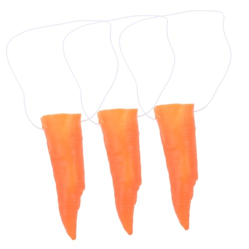 ERINGOGO 3st Karotten-nasenstütze Nasenringe Reifen Austauschbare Karottennase Nieten Schwarze Clownsnase Schneemann, Der Stütze Verziert Schneemann-dekoration Nasenstecker Vinyl Orange von ERINGOGO