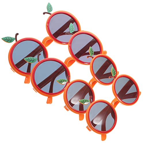 4 Stück Gläser in Oranger Form Lustige Luau Partyzubehör Lustige Brille Tropische Brillendekorationen Luau-partydekorationen Luau Partybrille Obst Bilderrahmen Abs Bankett von ERINGOGO