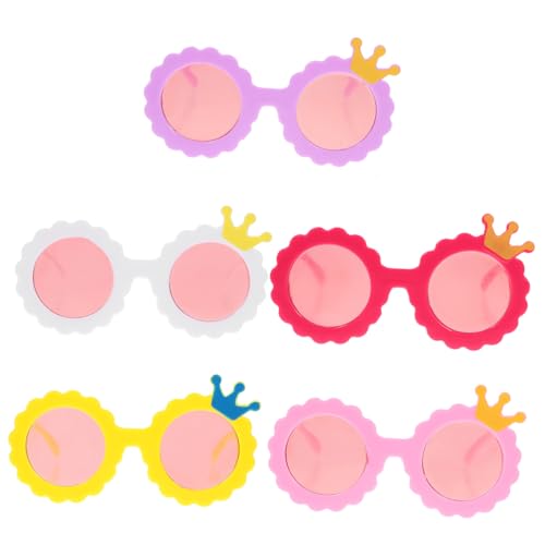 ERINGOGO 5 Paare Puppenbrille Puppe Entzückende Mini- Puppe Brille Requisiten Stilvolle Brillenrequisiten Modische Brillendekore Puppenzubehör Plastik von ERINGOGO