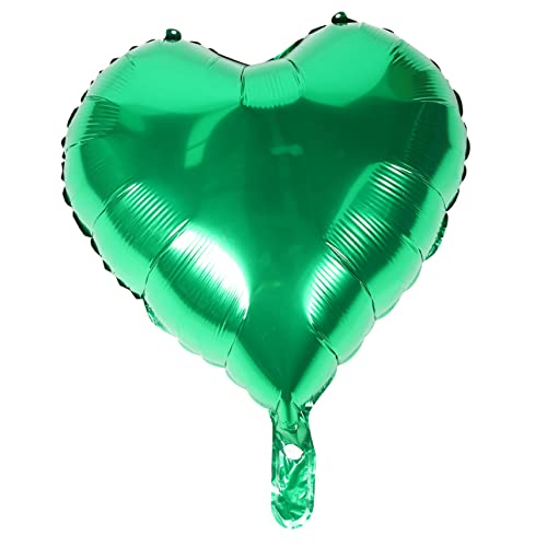 ERINGOGO 50 Stück Folienballons Geburtstag Luftballons Ballonständer Ballon steht Ballonstäbchen heart balloons party decoration Kleeblatt-Ballon aus Aluminiumfolie Ballons Dekoration Green von ERINGOGO