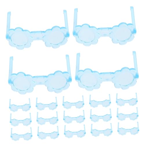 ERINGOGO 50 Stück Mini-Brille Mini Puppenkleidung Puppenhaus-Accessoire Puppe Puppe Mädchen Puppe verkleiden Sich Brillen Miniatur-Brillensachen Plastik Sky-Blue von ERINGOGO