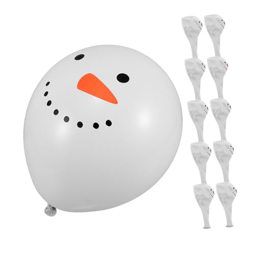 ERINGOGO 50 Stück Schneemann-ballon Weihnachtliche Folienballons Weihnachtsmann-ballon Weihnachtsfeier Luftballons Schneeflockenballons Schneemann-dekorationen Weihnachtsballon Emulsion von ERINGOGO