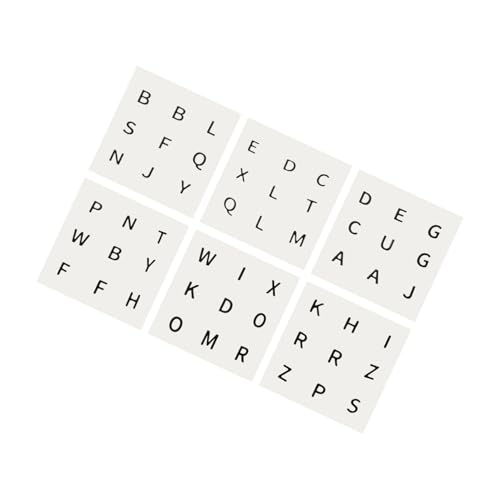 ERINGOGO 6 Blätter Zauberwürfel-Hilfszubehör puzzlezubehör Puzzlewürfel Großdruck Buchstabensticker Puzzle Cube Zubehör Aufkleber mit englischen Buchstaben PVC von ERINGOGO