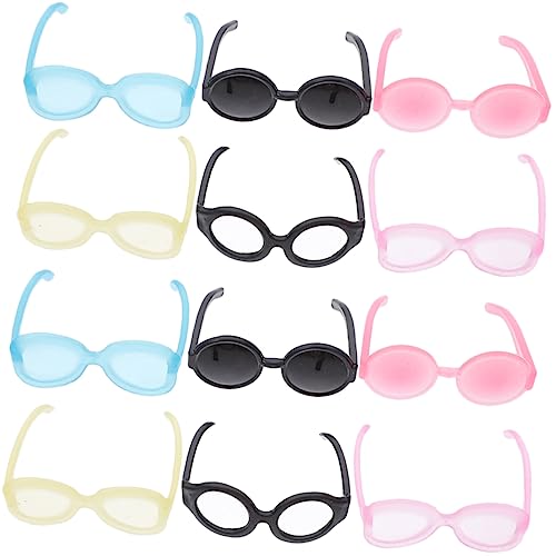 ERINGOGO 60 Stück Mini-Brille kindertagsgeschenke kindertag Puppen Dekoration Puppenbasteln Puppenadornment Puppenkleidung Miniatur Puppenbrillen kleine Brille für Puppe Plastik von ERINGOGO