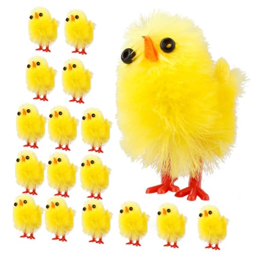 ERINGOGO Ostern Mini Küken 60 Stücke Gefüllte Huhn Spielzeug Flauschigen Ostern Küken Dekorationen Für von ERINGOGO