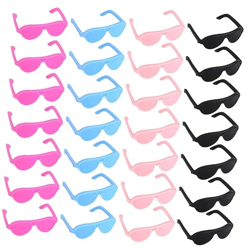 ERINGOGO 60 Stück Puppe Mini-Brille Kinderparty-Accessoires Puppenbrillen Party-Accessoires für Puppen Puppenbrille Mini Miniatur-Puppenhaus-Brille Plastik von ERINGOGO