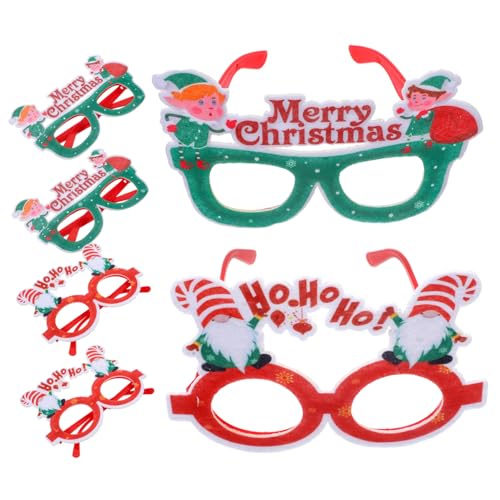 ERINGOGO 6St Dekor Weihnachtsschmuck Brillengestelle für Weihnachten Party-Brillengestell weihnachtsdeko faschingskostüme kinder Weihnachtsbrillengestell Weihnachtsbrillenrahmen Plastik von ERINGOGO