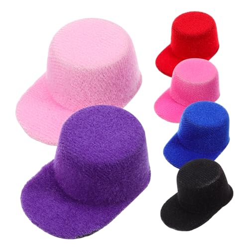 ERINGOGO 6St Mini-Schirmmütze Bucket Hats Damen kleine Puppenhüte Minihüte basteln Puppenhüte zum Basteln Mützen für Damen kleine Hüte zum Basteln kleines Hutornament DIY-Hut basteln Eva von ERINGOGO