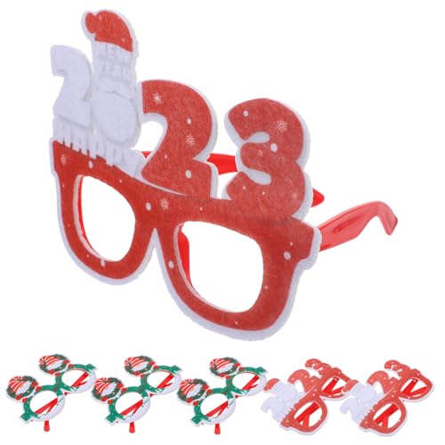 ERINGOGO 6St kinderferngläser faschingsbrille weihnachtsgeschenke für kollegen weihnachtliche kleinigkeiten schnapsgläser Brillen zu Weihnachten Weihnachtsbrille Foto-Requisite Plastik von ERINGOGO