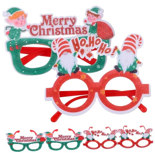 ERINGOGO Weihnachtsbrille 6st Weihnachtsbrillenrahmen Partybrille Prop Weihnachtsfeier Versorgung Brillengestelle Für Weihnachten Party-brillengestell Weihnachtsbrillengestell Weihnachtsdeko Plastik von ERINGOGO