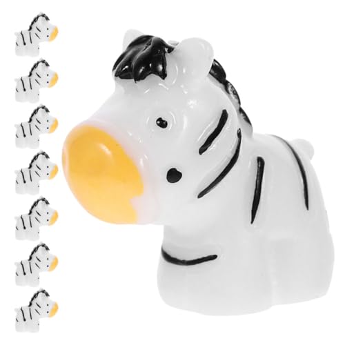 ERINGOGO 8St Mini-Zebra-Ornament Tischdekoration Zebra DIY-Deko Mini-Zebra Zebra Puppenhaus Zubehör Zebrastatue Zebra Deko für Zuhause Minifiguren winzige Tiere Zebrafiguren Harz von ERINGOGO