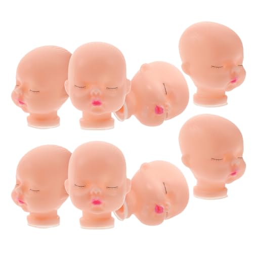 ERINGOGO 8st Schlafende Babypuppe DIY-schlüsselanhänger DIY-Puppe Spielzeug-gesichtszubehör DIY Prinzessinnenpuppe Puppenreparaturkopf Puppenköpfe Selber Machen Mini-Puppe Stricken Vinyl von ERINGOGO