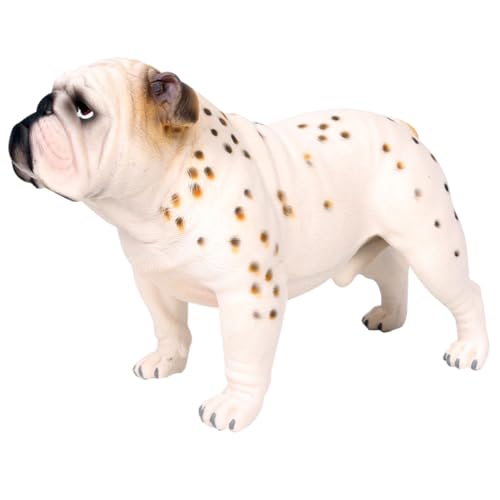 ERINGOGO Bulldog Hund Figur Ornamente Für Regal Simulation Spielzeug Haustier Dekoration Für Jungen Und Mädchen von ERINGOGO