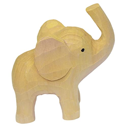 ERINGOGO Dekoratives Holztier Elefant Minimalistisches Tischornament Aus Lärchenholz Für Zuhause Und Büro Stilvolle Elefantendekoration Als Einzigartiges Handwerksstück von ERINGOGO