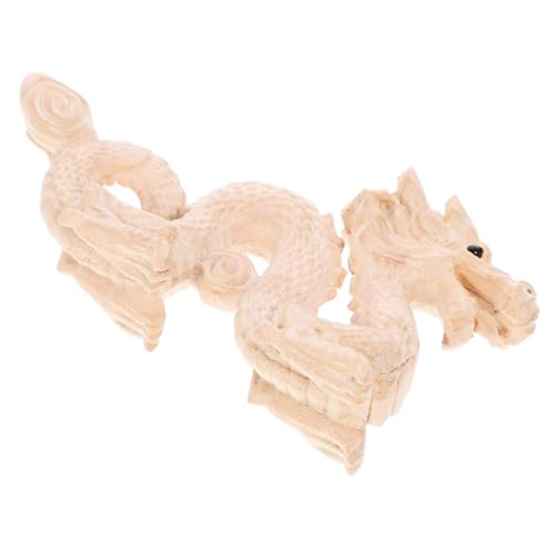 ERINGOGO Drachenverzierung bürodeko büro Dekoration Living Room Decoration wohnaccessoires bastelzeug Figur Studio Deck Plüsch Rot chinesischer Drache Chinesische Drachendekoration hölzern von ERINGOGO