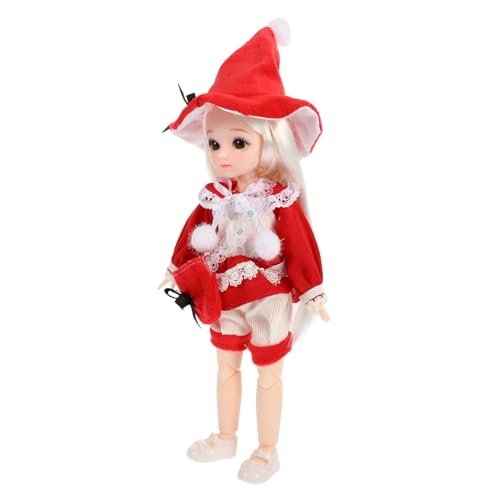 ERINGOGO Gelenkpuppe Hübsche Bjd-Puppe Sweetheart Girly Toys Bjd-puppenkörper 1/6 Puppen Plüsch Stellen Sie Sich Vor, Sie Spielen Eine Puppe Bjd Kawaii Mädchen Sammlerpuppen Rot Kunststoff von ERINGOGO