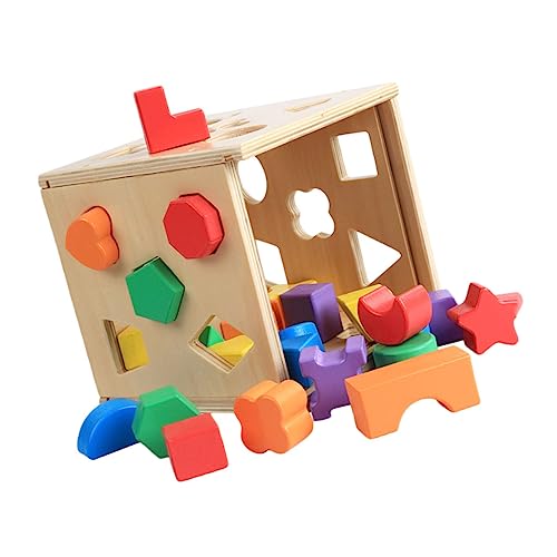 ERINGOGO Geometrische Form Sortierbox Holzspielzeug Für Bildungs Und Intelligenzspielzeug Für Kleinkinder Formen Und Farben Geeignet Für Jungen Und Mädchen von ERINGOGO