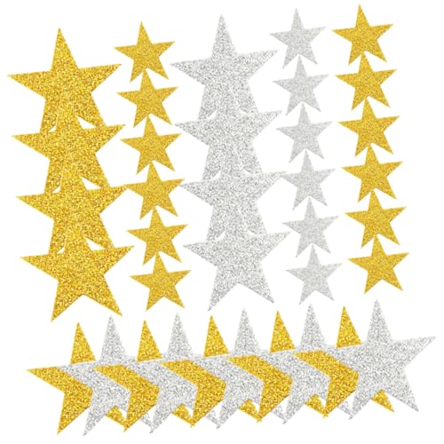 ERINGOGO Glitzer Stern Sticker Weihnachtssterne Aufkleber Für Festliche Dekoration Bastelprojekte Und Weihnachtsfeiern Funkelnde Sterne Für Und Partyaccessoires von ERINGOGO