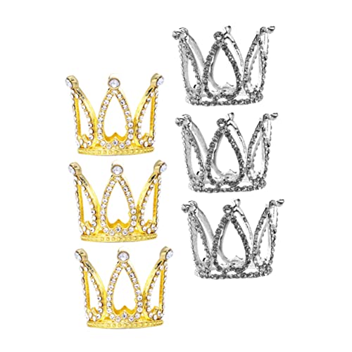 ERINGOGO Kuchenkrone Tiara Goldene Und Silberne Geburtstagskuchen Dekoration Für Feierliche Anlässe Krone Mit Strass Für Torten Und Partys von ERINGOGO