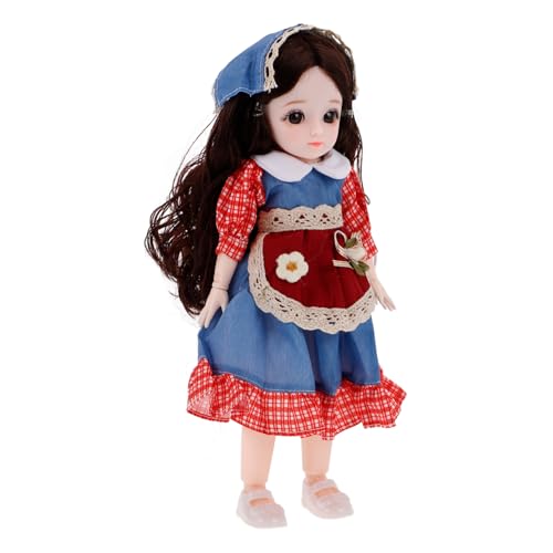 ERINGOGO Niedliche Anime-bjd-Puppe, 1/7 -Puppen, 18 Kugelgelenkpuppe, DIY-spielzeugfiguren, Niedliche Actionfiguren Mit Kleidung, Outfit, Schuhen, Nicht Verstellbares Haar, Make-up Für von ERINGOGO