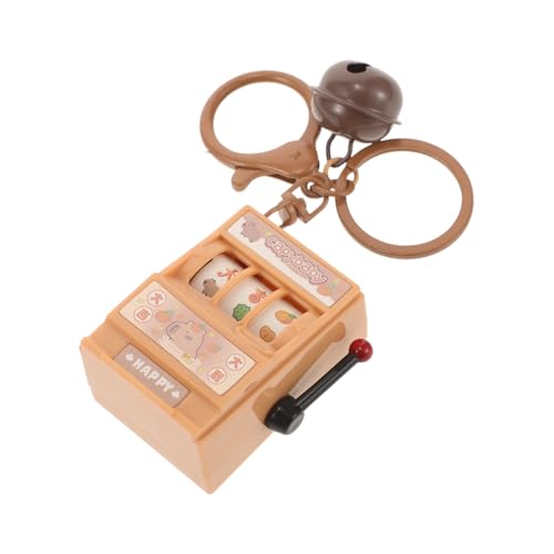 ERINGOGO Obstmaschinen-Shaker für geburtstagsgeschenk Spielautomaten-Schlüsselanhänger Schlüsselanhänger für Minispiele coole Schlüsselanhänger Plastik Brown von ERINGOGO