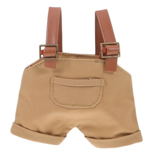 ERINGOGO Puppenoverall Kuscheltier Kleidung Kleidung Wechselkleidung für Puppen Puppenaccessoires Puppen Latzhose Mode für Puppen Puppenzubehör Puppenkleider Stoff Khaki von ERINGOGO