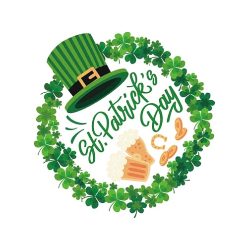 ERINGOGO St. Patricks Day Über Dem Türhaken-kleiderbügel Dekorationen Grüne Girlande Weihnachtsaufkleber Türhänger Lichter Für Die Raumdekoration Kokette Zimmerdekoration Green Pvc von ERINGOGO