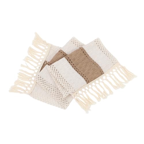 ERINGOGO Tischdecke Aus Baumwolle Und Leinen Tischläufer Für Party Gewebter Tischläufer Bauernhausdekor Boho-tischläufer Rustikaler Tischläufer Makramee-tischläufer Polyester Light Brown von ERINGOGO