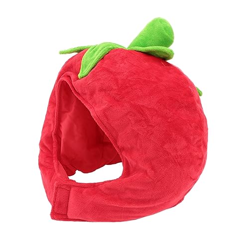 ERINGOGO Tomaten-Kopfmasken Bequemer Plüsch-Durian-Hut Karnevals-Verkleidung Obst-Kopfbedeckung Party-Cosplay-Zubehör von ERINGOGO