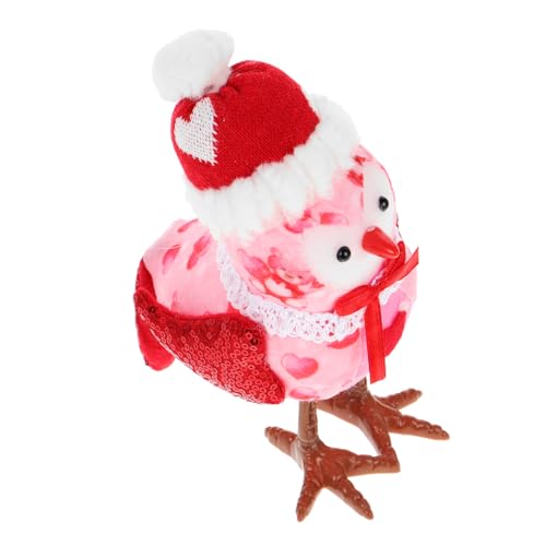 ERINGOGO Vogelornamente Zum Valentinstag Vogel Figur Tischdekorationen Süße Raumdekorationen Partyzubehör Schreibtisch-vögel-dekor Feiertagsverzierung Partydekoration Vögel Dekor Polyester von ERINGOGO